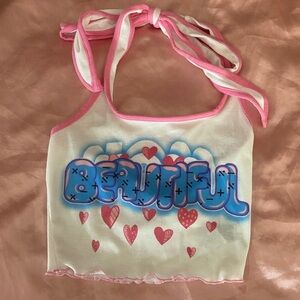 SHEIN XS, “Beautiful” Graphic Tank